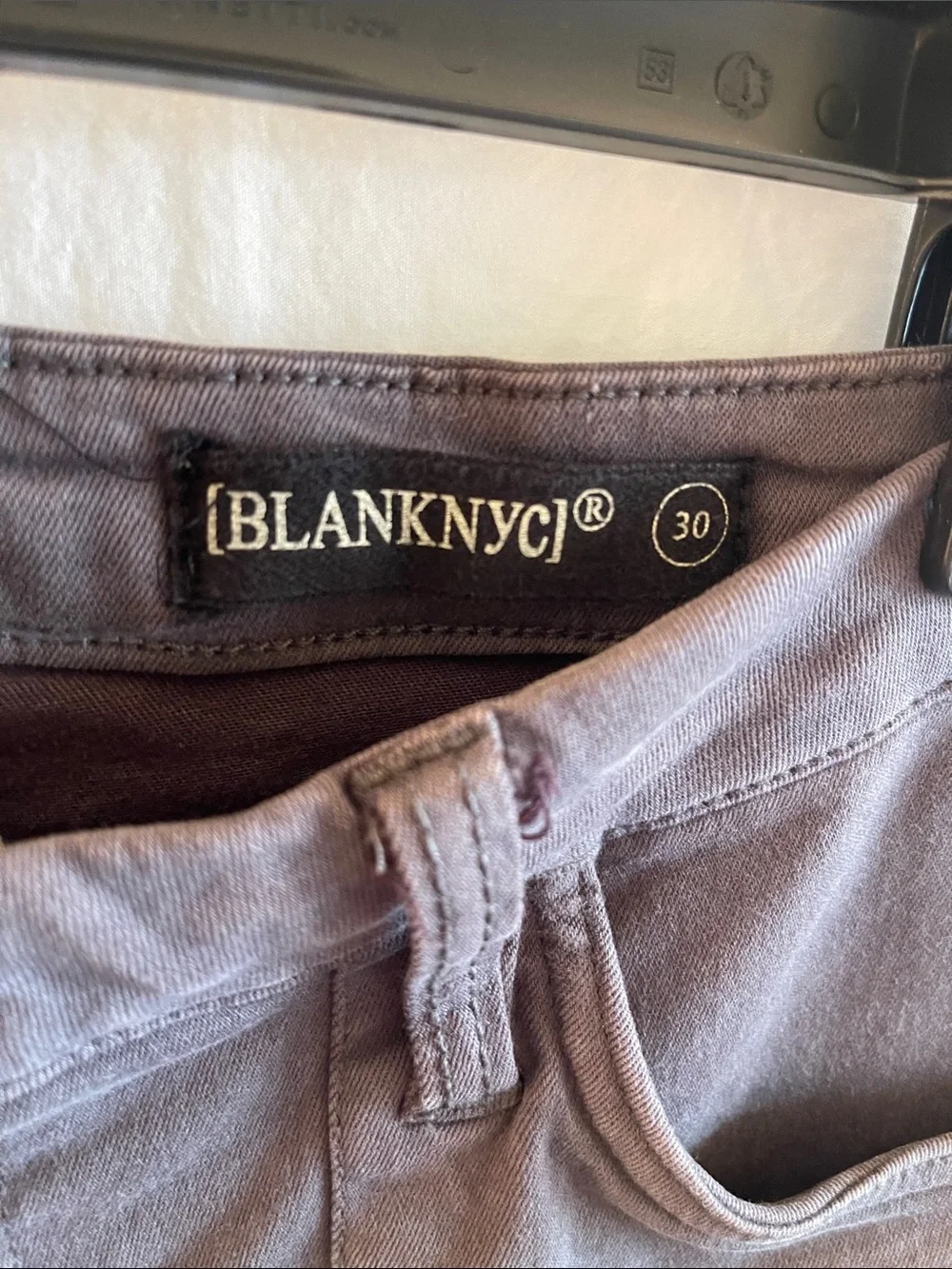 BlankNYC Gray Zip-Accent Skinny Pants Size 30